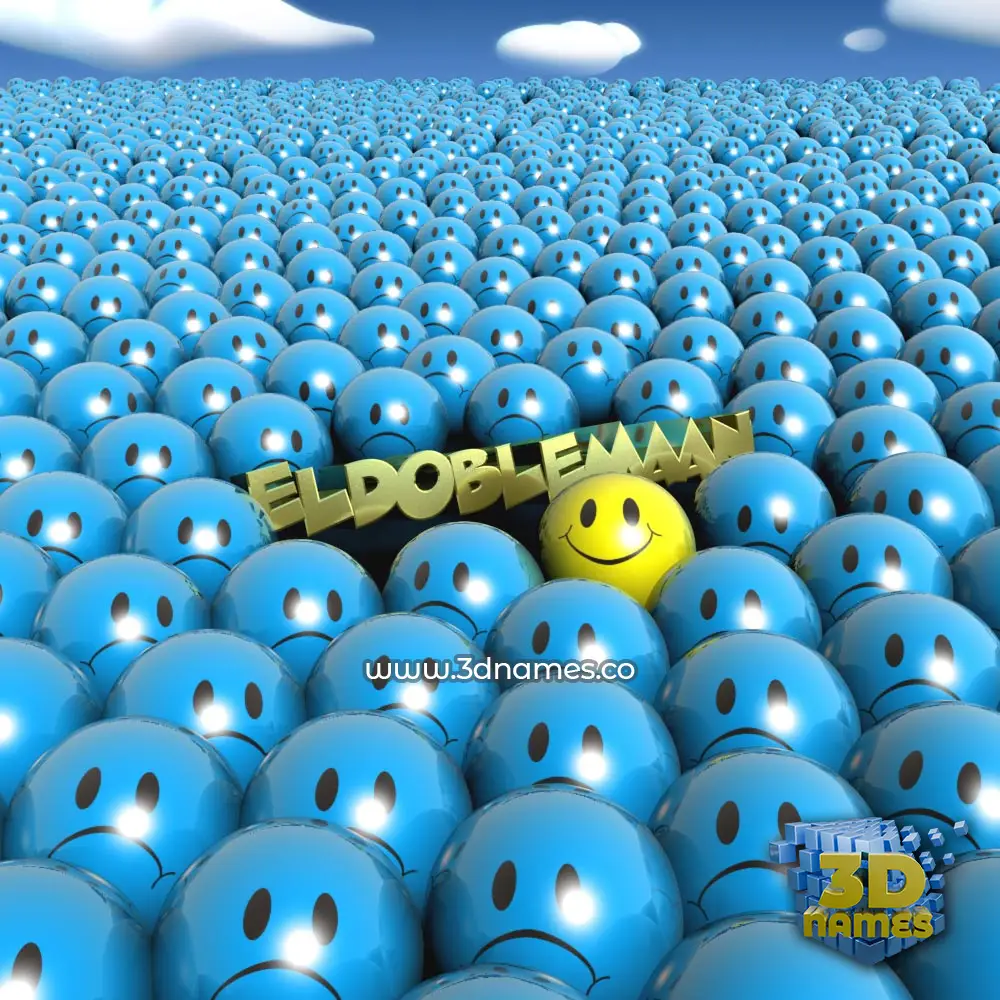 eldoblemaan in Special Smileys style - 3D name wallpaper