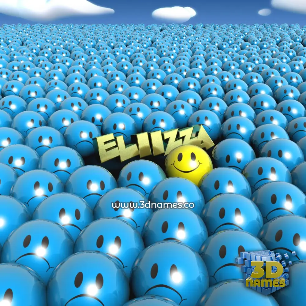 eliizza in Special Smileys style - 3D name wallpaper