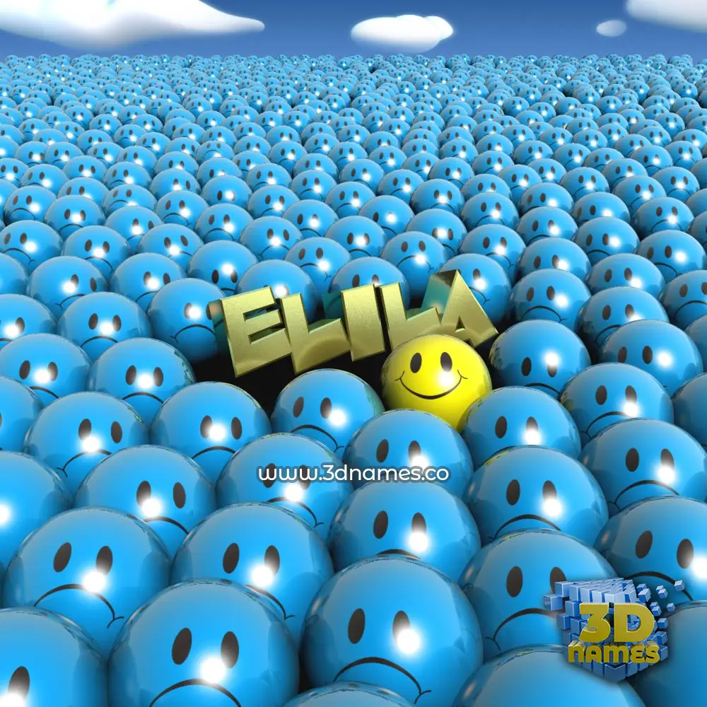 elila in Special Smileys style - 3D name wallpaper