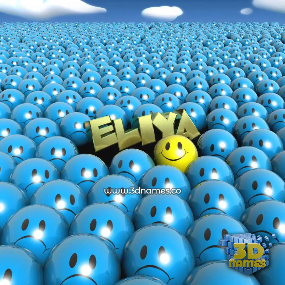 eliya in Special Smileys style - 3D name wallpaper