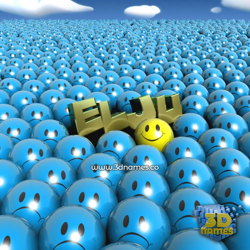 elju in Special Smileys style - 3D name wallpaper