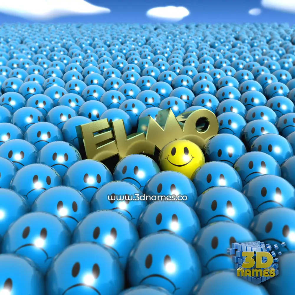 elmo in Special Smileys style - 3D name wallpaper