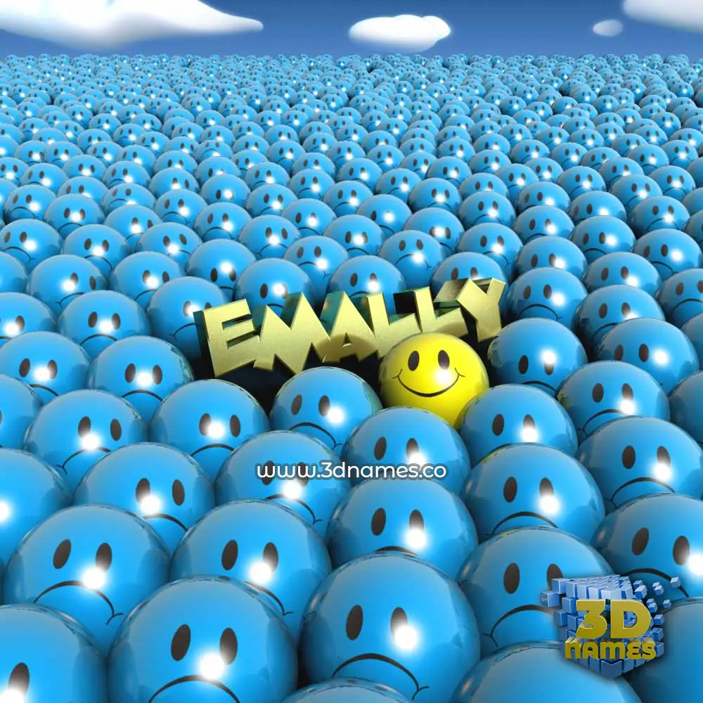 emally in Special Smileys style - 3D name wallpaper