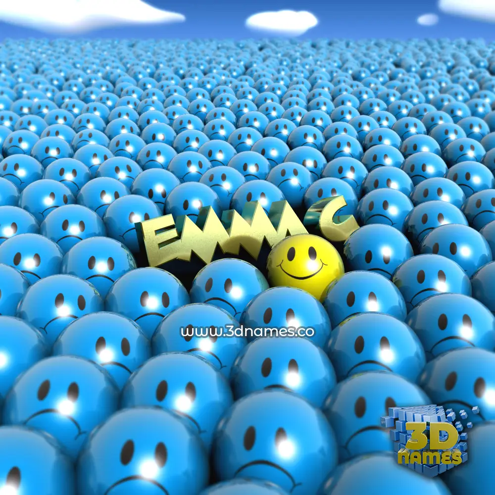 emma c in Special Smileys style - 3D name wallpaper