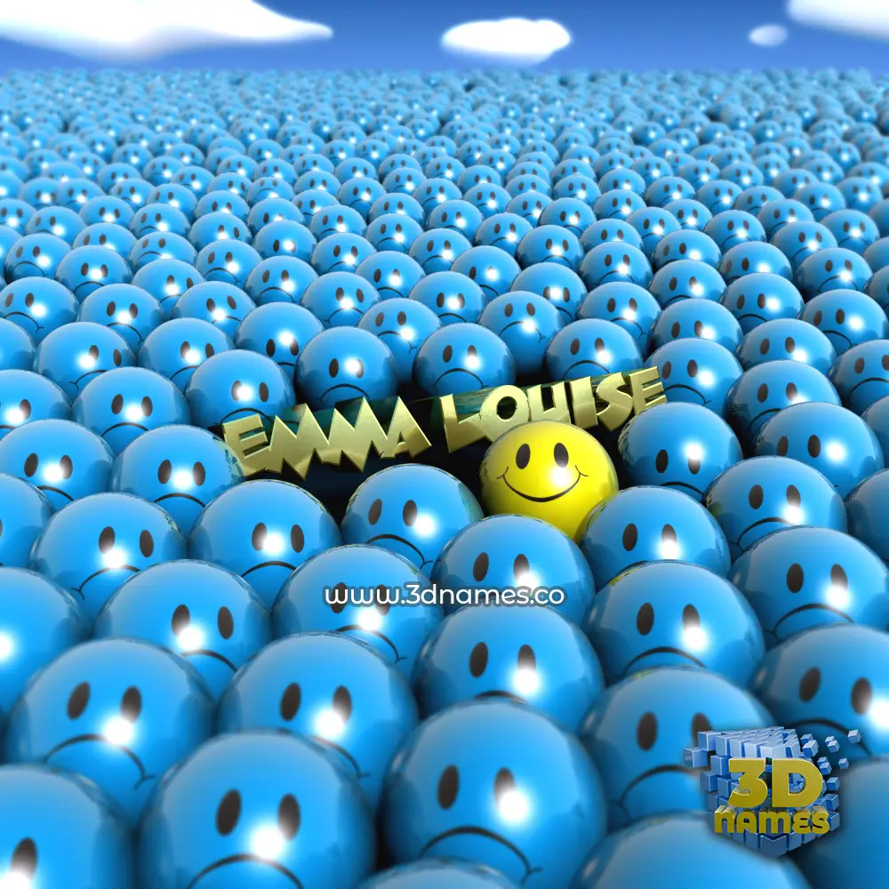 emma louise in Special Smileys style - 3D name wallpaper