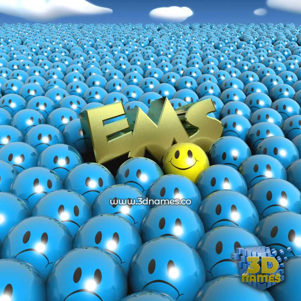 ems in Special Smileys style - 3D name wallpaper