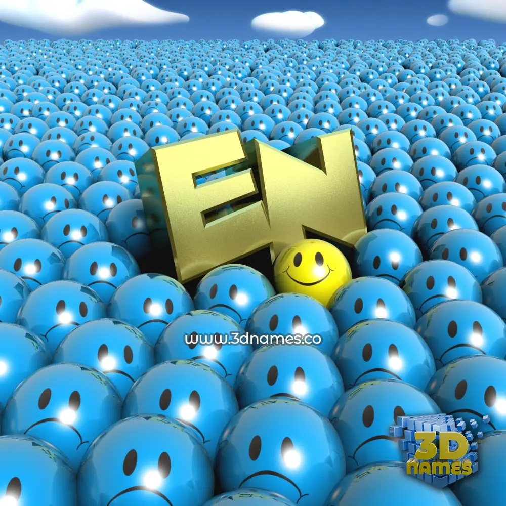 en in Special Smileys style - 3D name wallpaper