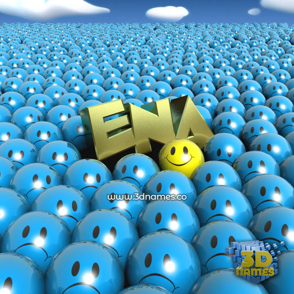 ena in Special Smileys style - 3D name wallpaper