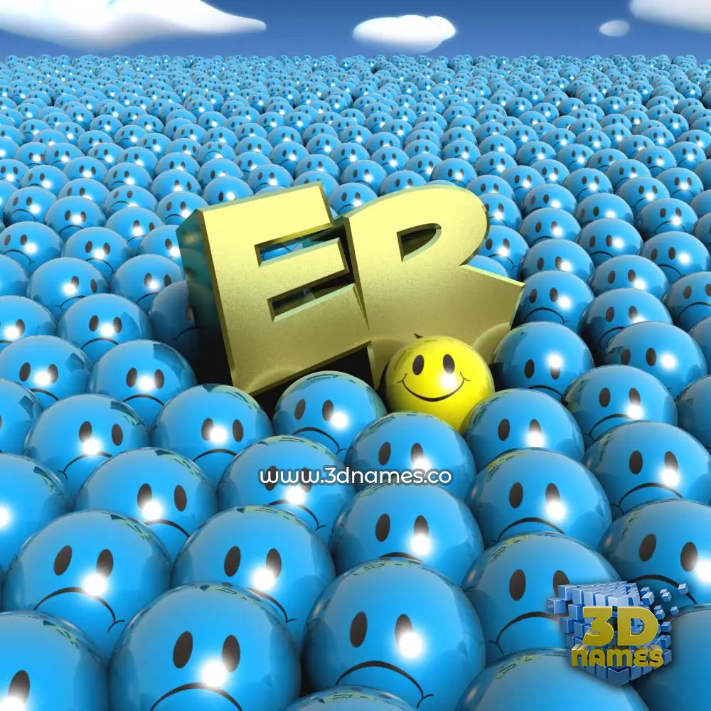 er in Special Smileys style - 3D name wallpaper
