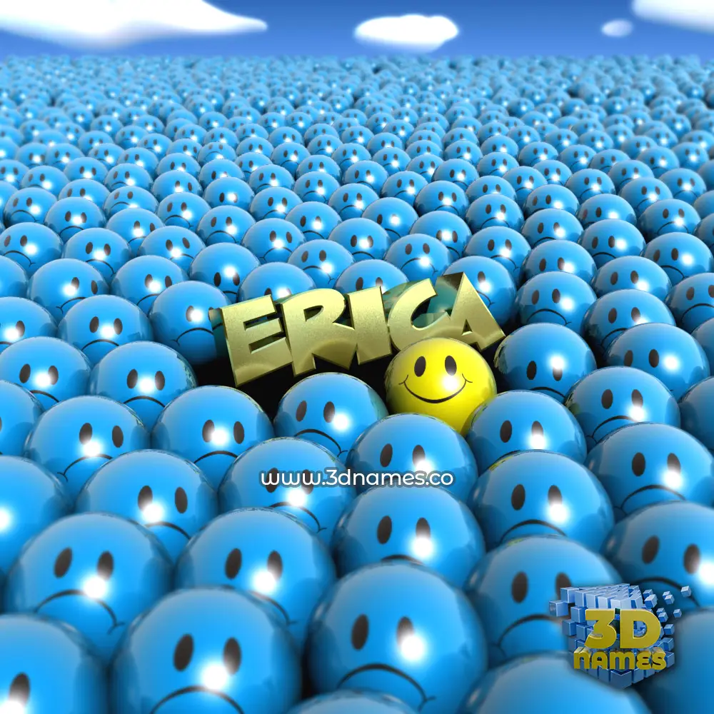 erica in Special Smileys style - 3D name wallpaper
