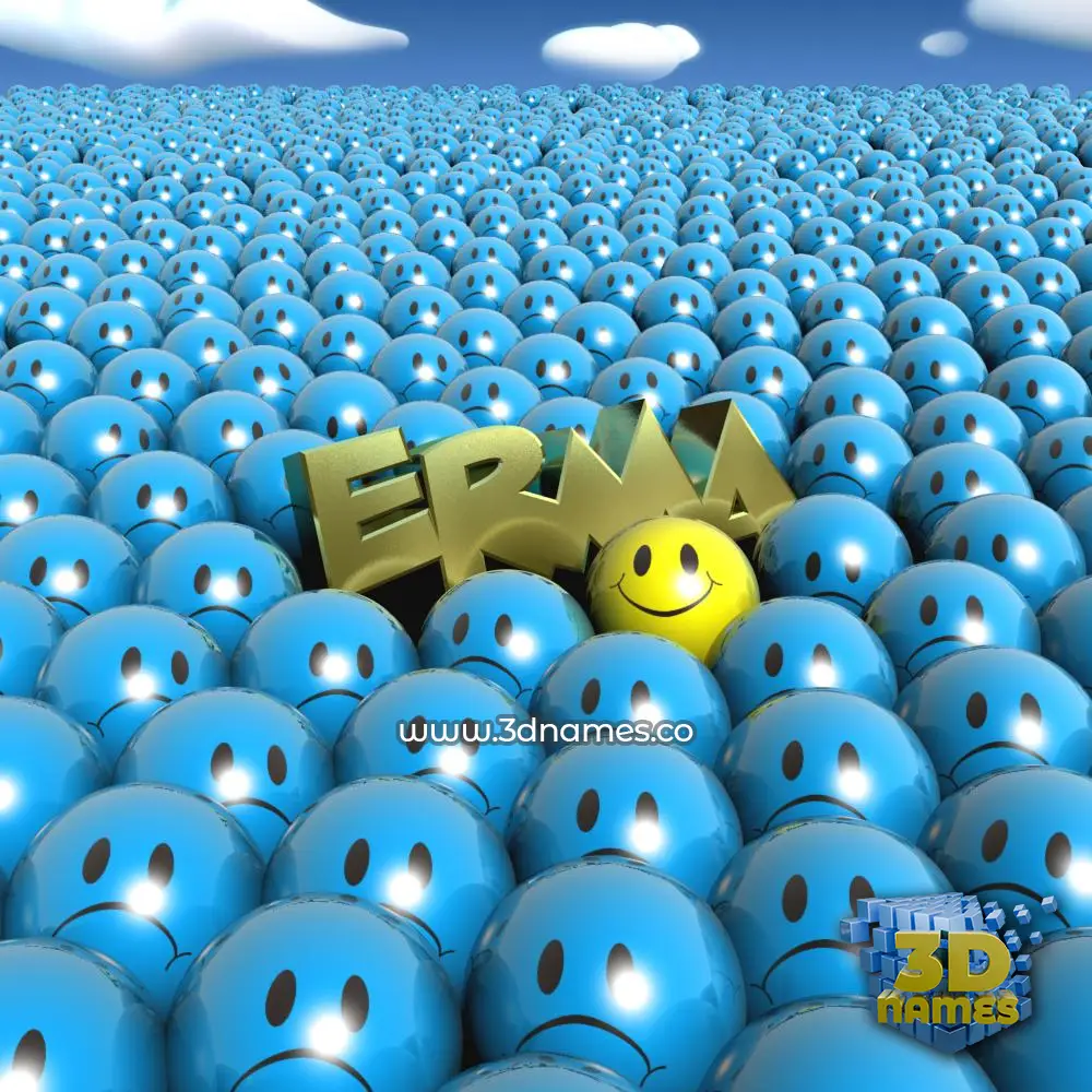 erma in Special Smileys style - 3D name wallpaper