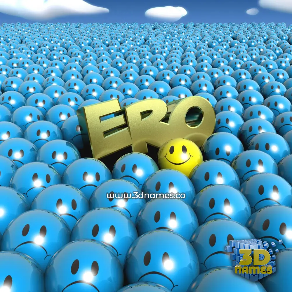 ero in Special Smileys style - 3D name wallpaper