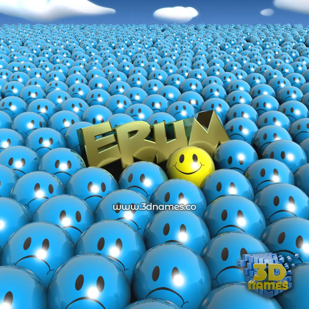 erum in Special Smileys style - 3D name wallpaper