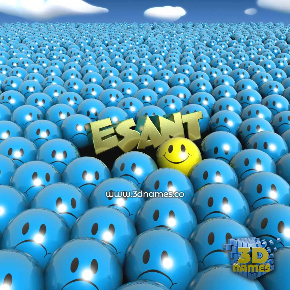 esant in Special Smileys style - 3D name wallpaper