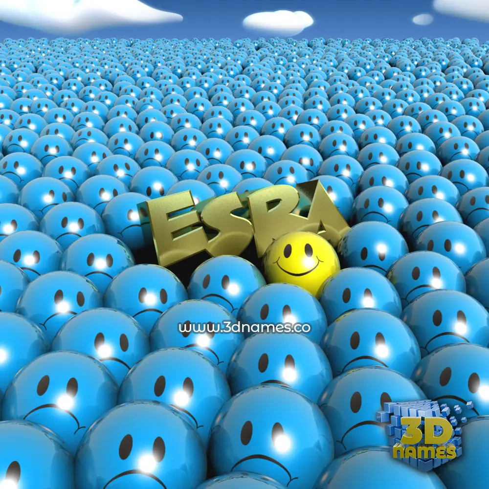 esra in Special Smileys style - 3D name wallpaper