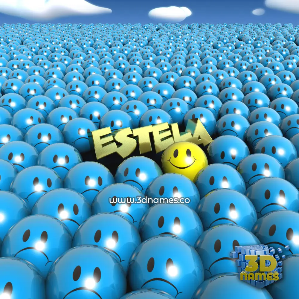 estela in Special Smileys style - 3D name wallpaper