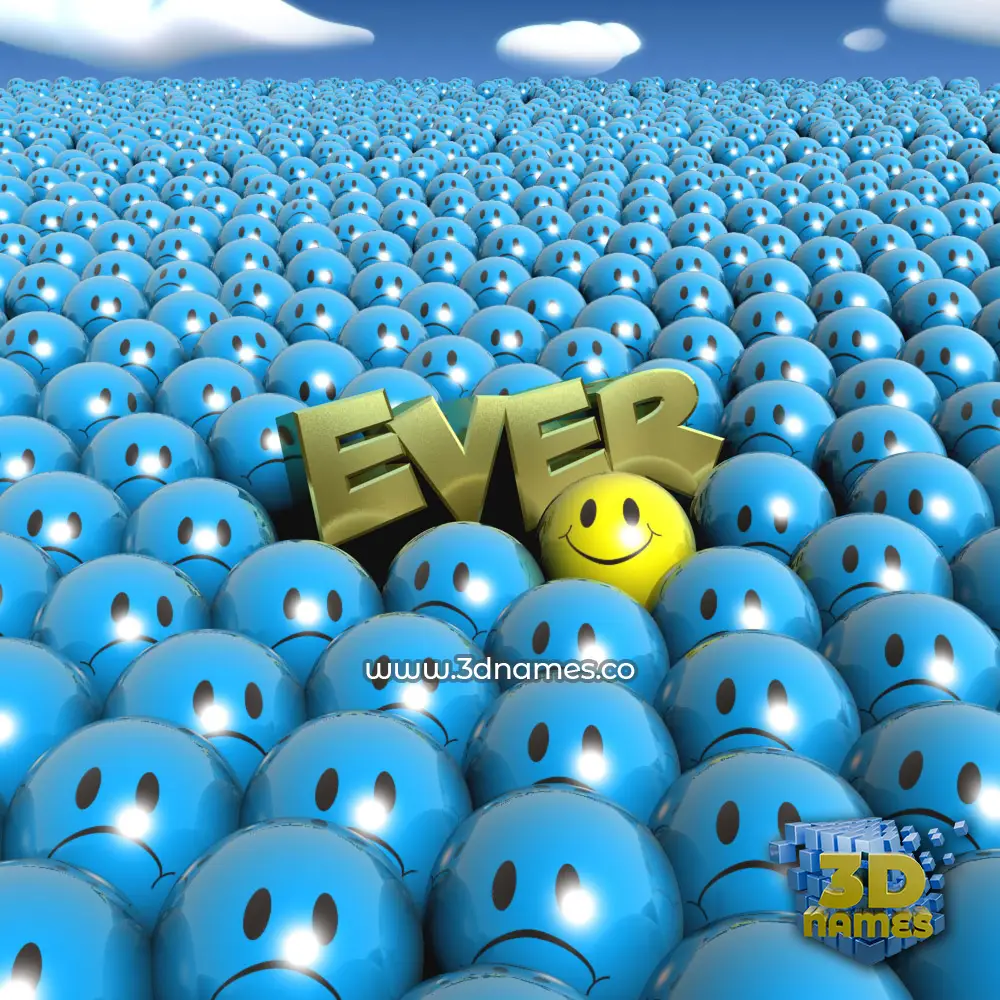 ever in Special Smileys style - 3D name wallpaper