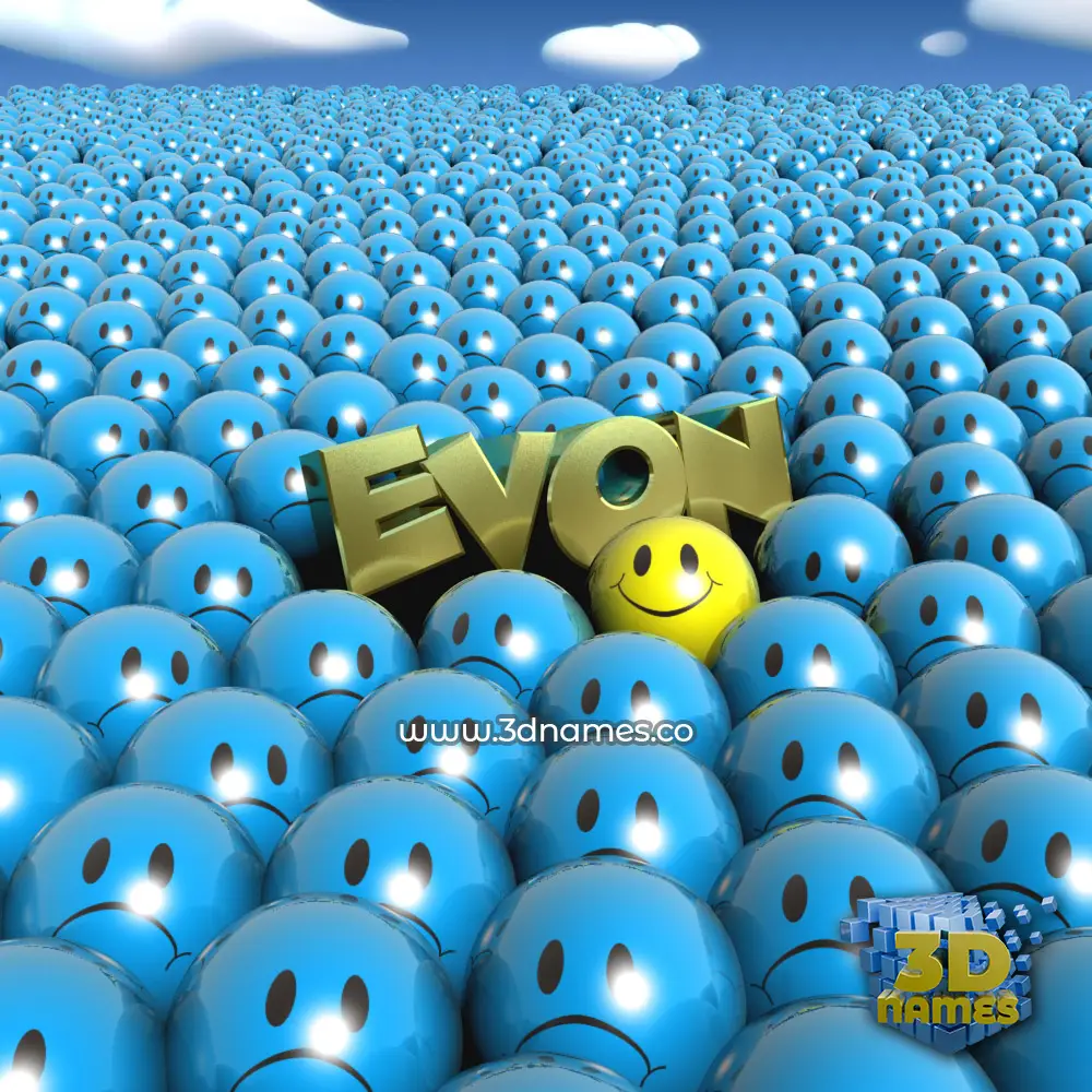 evon in Special Smileys style - 3D name wallpaper