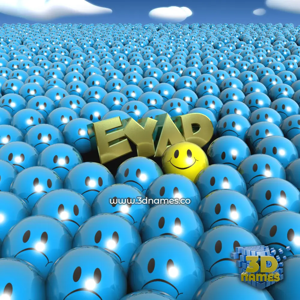 eyad in Special Smileys style - 3D name wallpaper