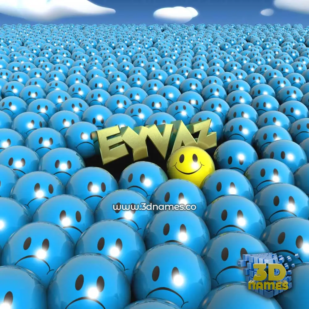 eyvaz in Special Smileys style - 3D name wallpaper