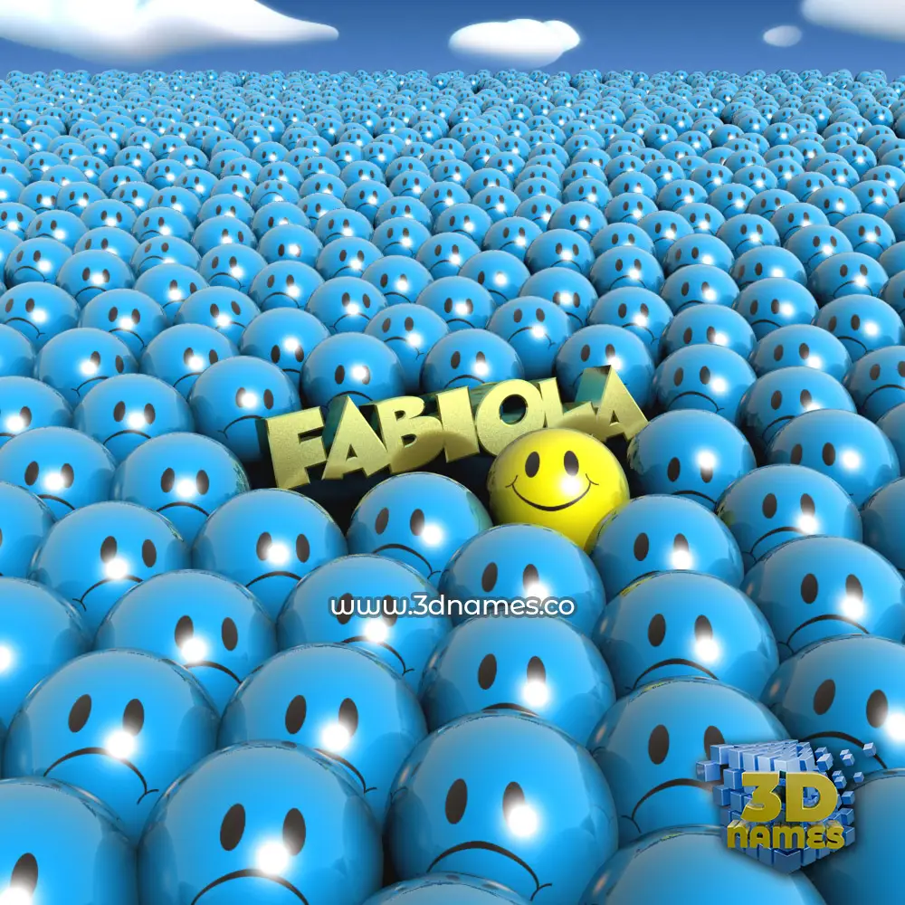 fabiola in Special Smileys style - 3D name wallpaper