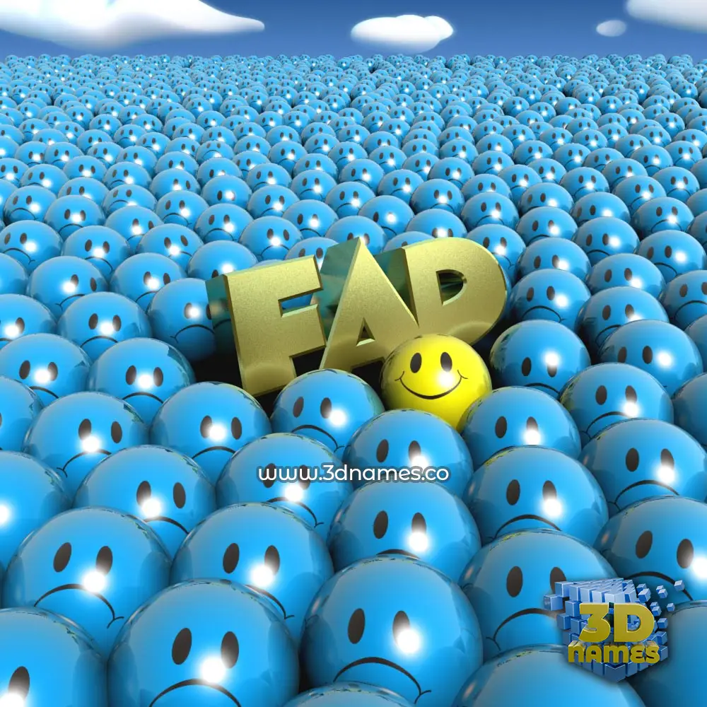 fad in Special Smileys style - 3D name wallpaper