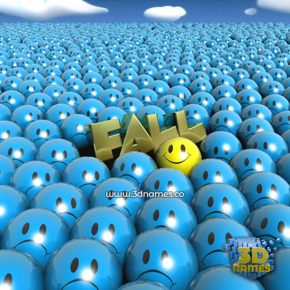 fall in Special Smileys style - 3D name wallpaper