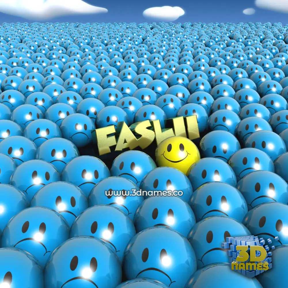 faslii in Special Smileys style - 3D name wallpaper