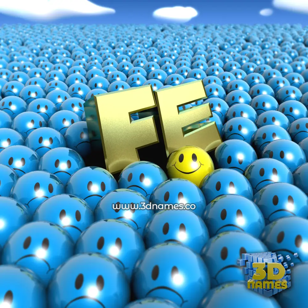 fe in Special Smileys style - 3D name wallpaper