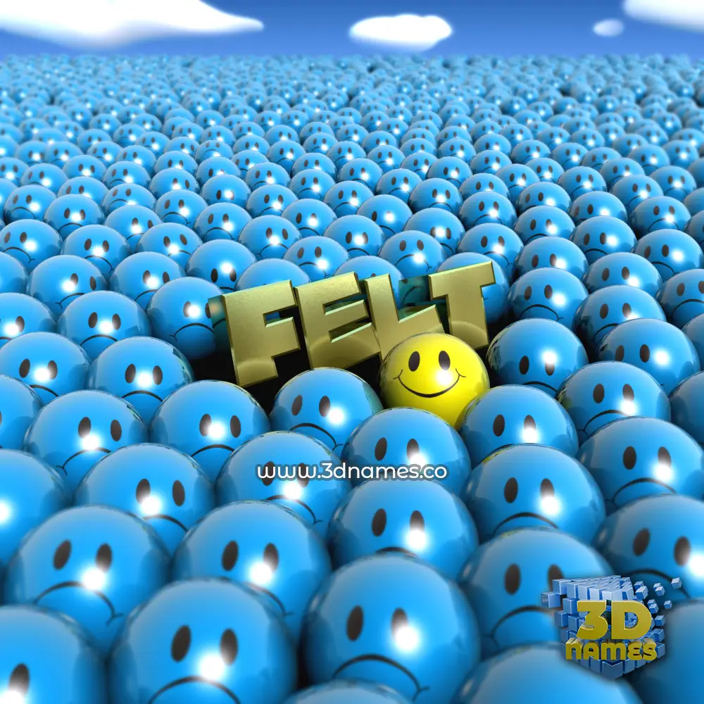 felt in Special Smileys style - 3D name wallpaper