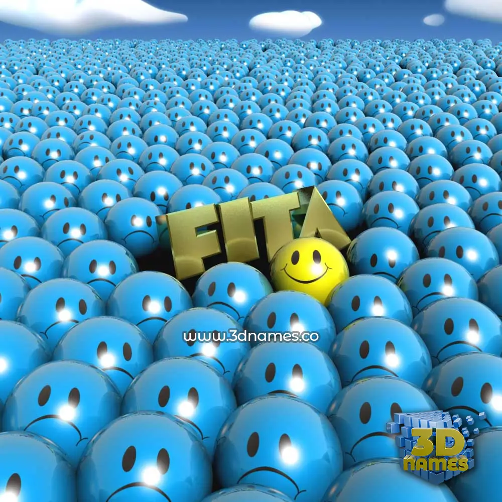 fita in Special Smileys style - 3D name wallpaper