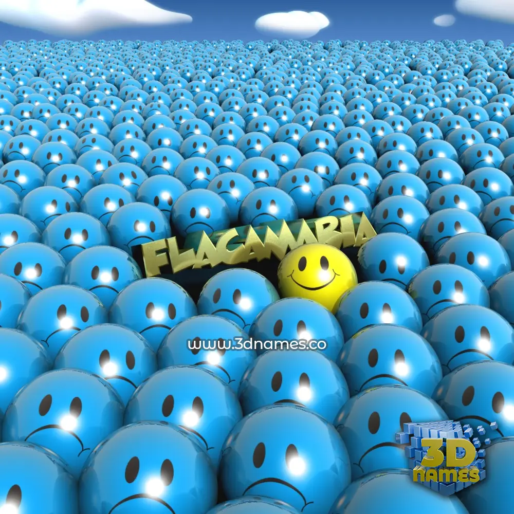 flacamaria in Special Smileys style - 3D name wallpaper