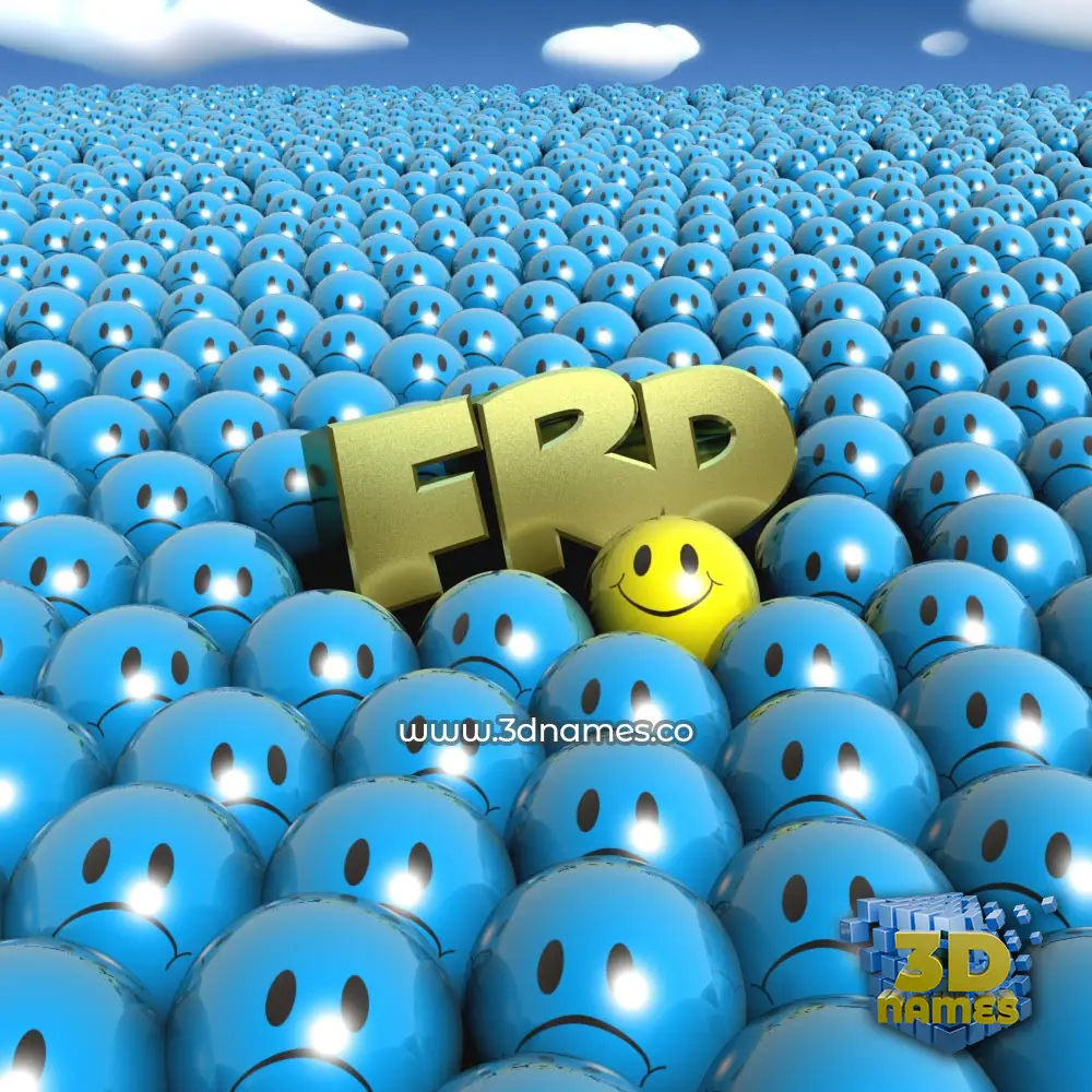 frd in Special Smileys style - 3D name wallpaper