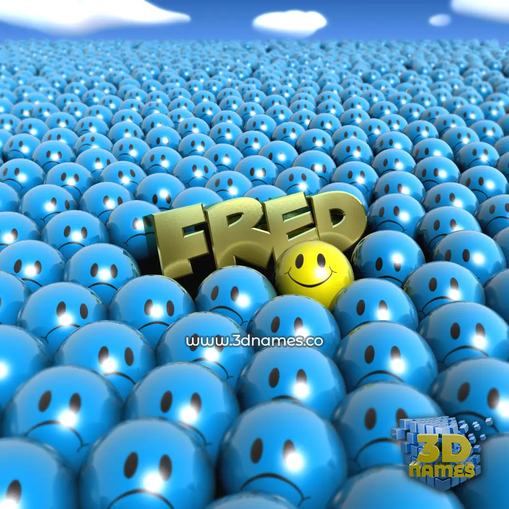 fred in Special Smileys style - 3D name wallpaper