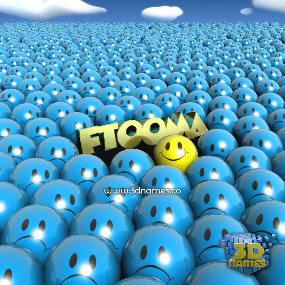 ftooma in Special Smileys style - 3D name wallpaper