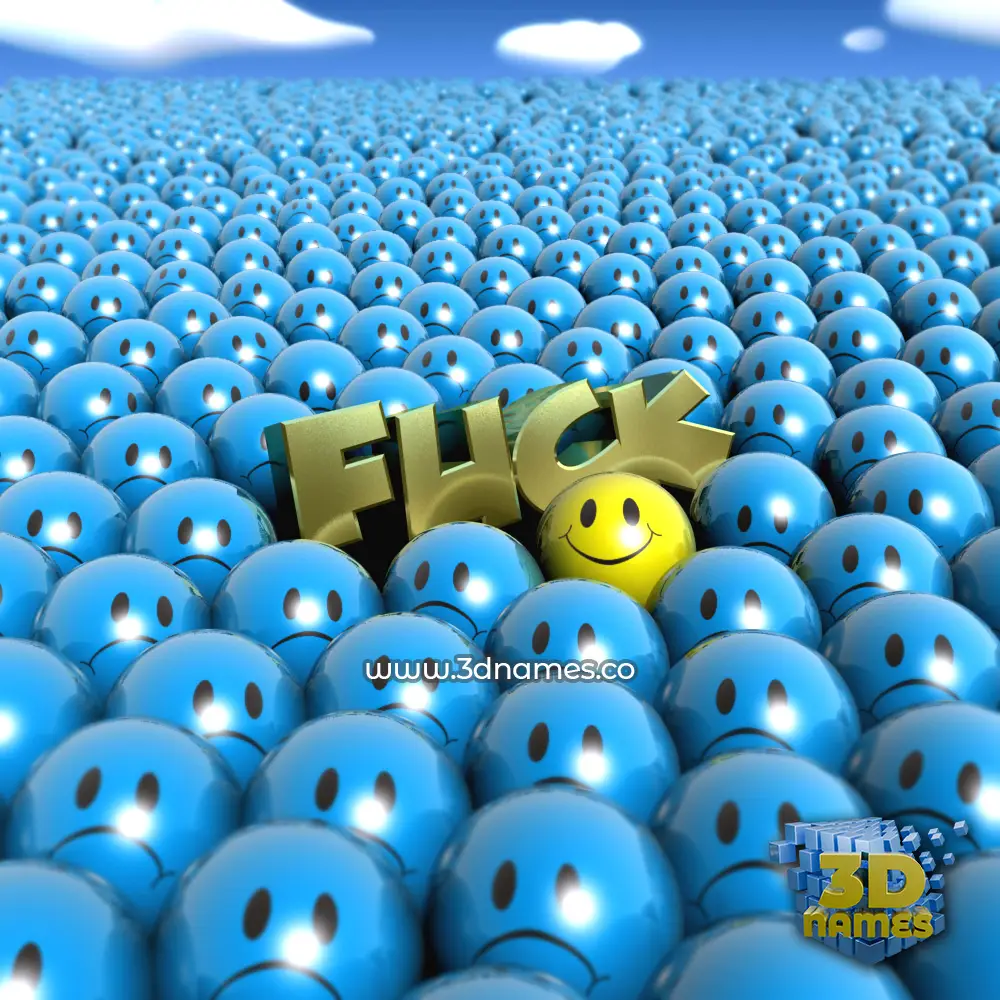 fuck in Special Smileys style - 3D name wallpaper
