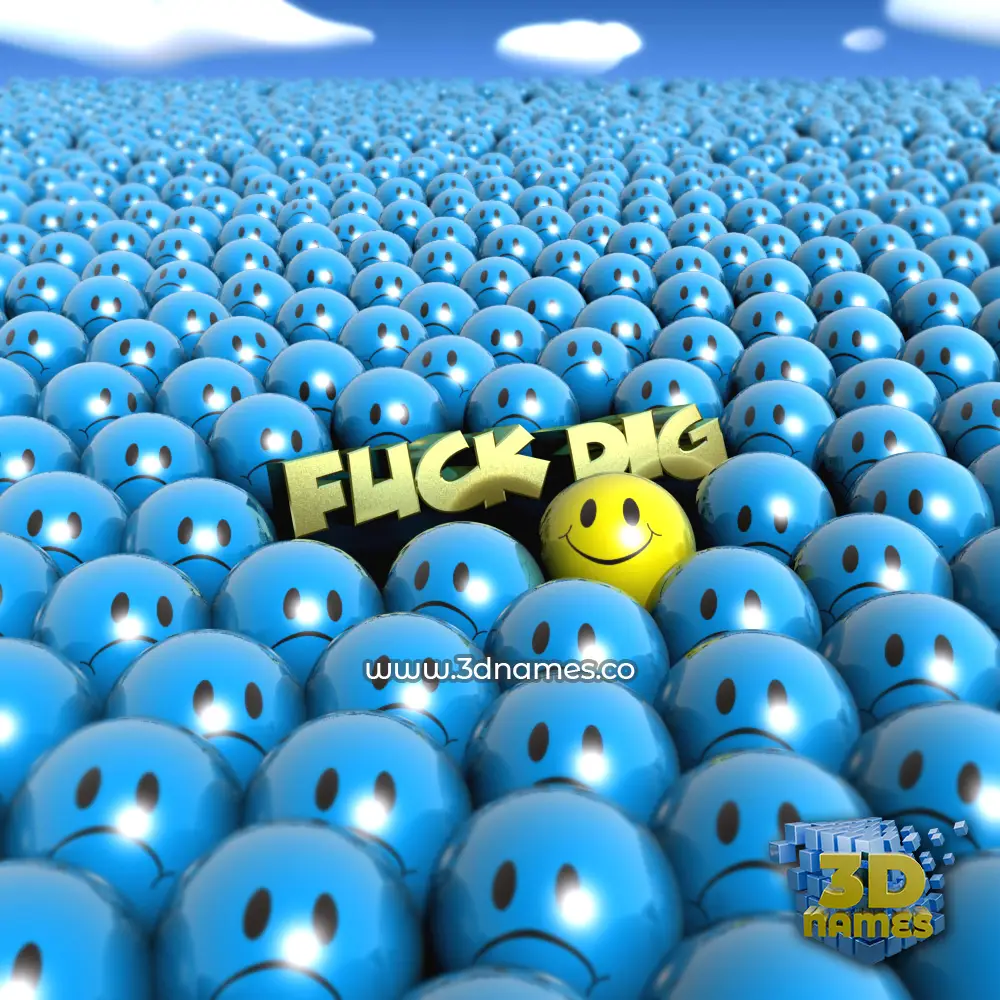 fuck dig in Special Smileys style - 3D name wallpaper