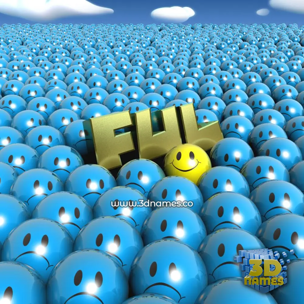 ful in Special Smileys style - 3D name wallpaper