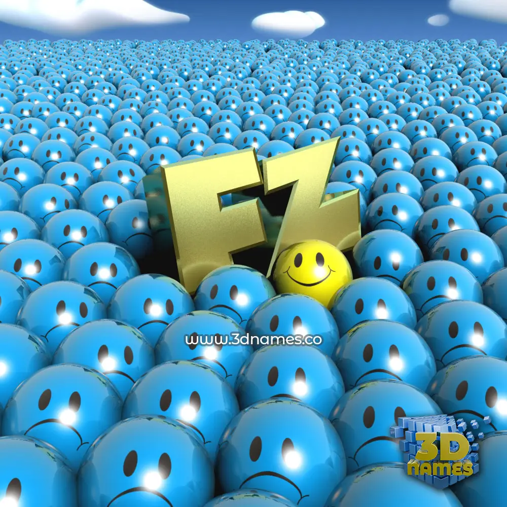fz in Special Smileys style - 3D name wallpaper