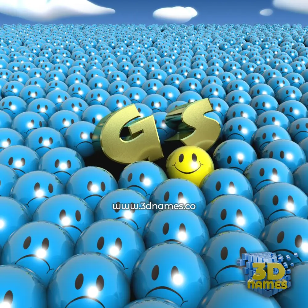 g s in Special Smileys style - 3D name wallpaper
