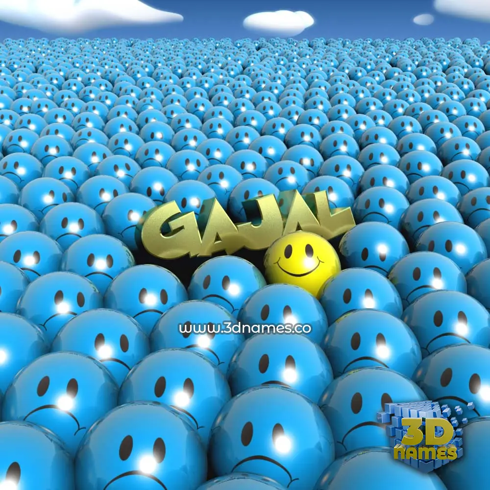 gajal in Special Smileys style - 3D name wallpaper
