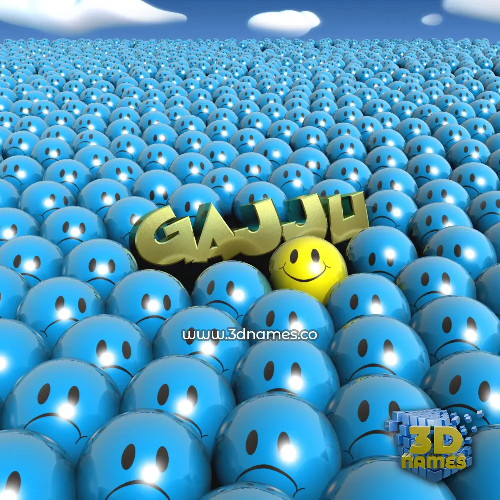 gajju in Special Smileys style - 3D name wallpaper