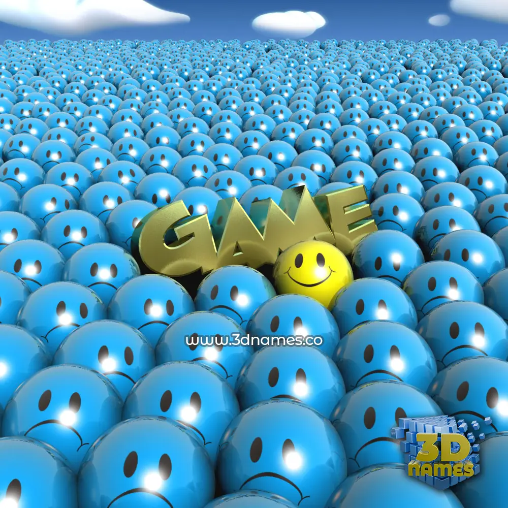 game in Special Smileys style - 3D name wallpaper