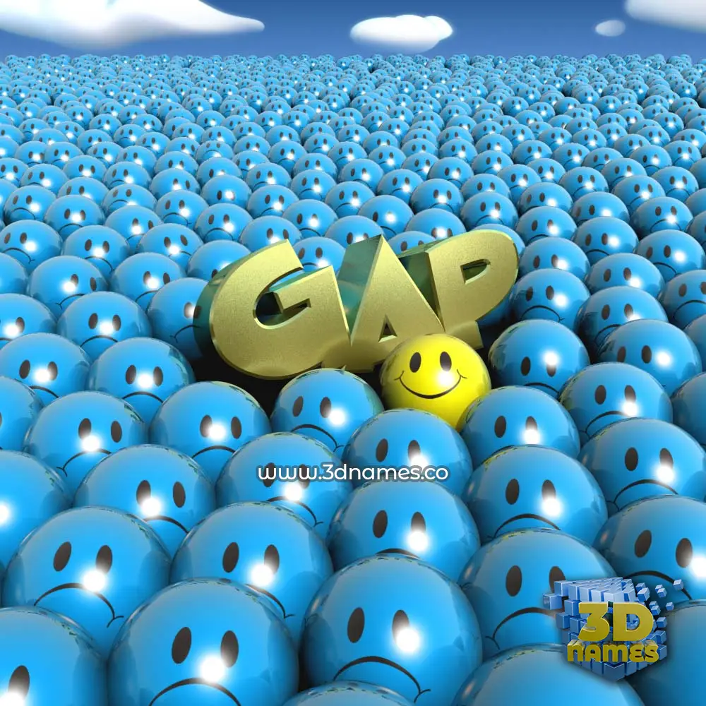 gap in Special Smileys style - 3D name wallpaper