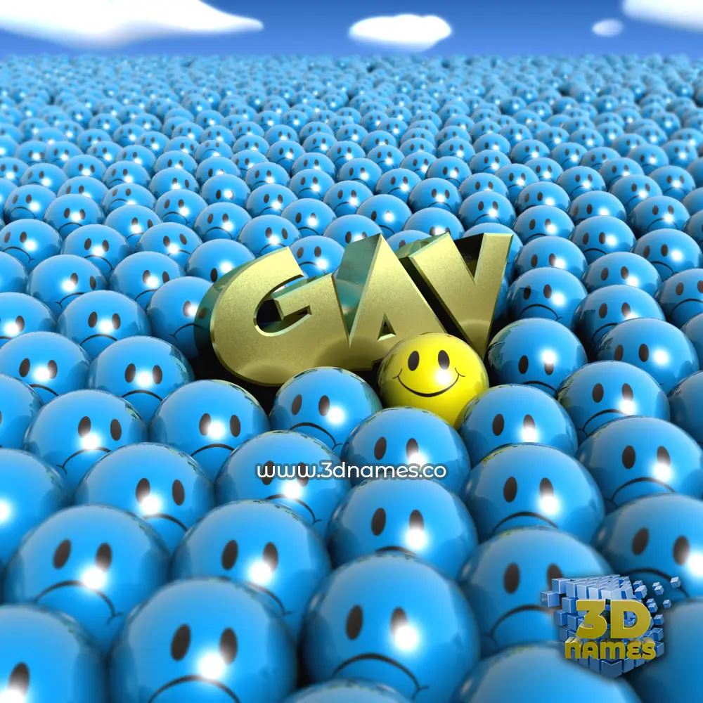 gav in Special Smileys style - 3D name wallpaper