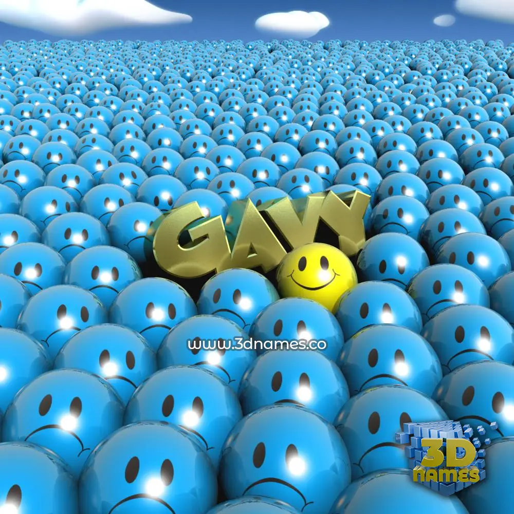 gavy in Special Smileys style - 3D name wallpaper