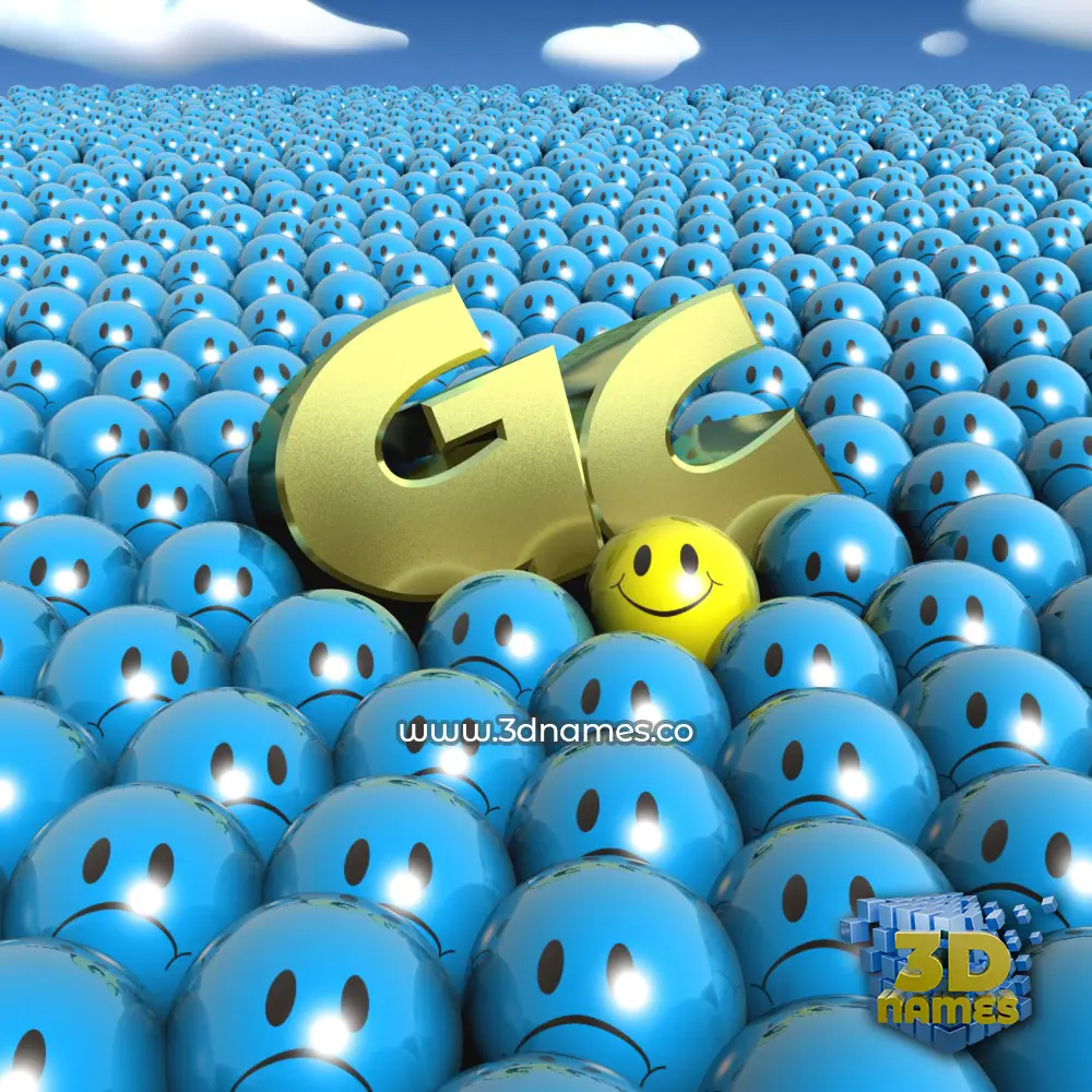 gc in Special Smileys style - 3D name wallpaper
