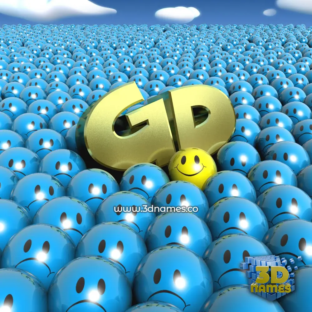 gd in Special Smileys style - 3D name wallpaper