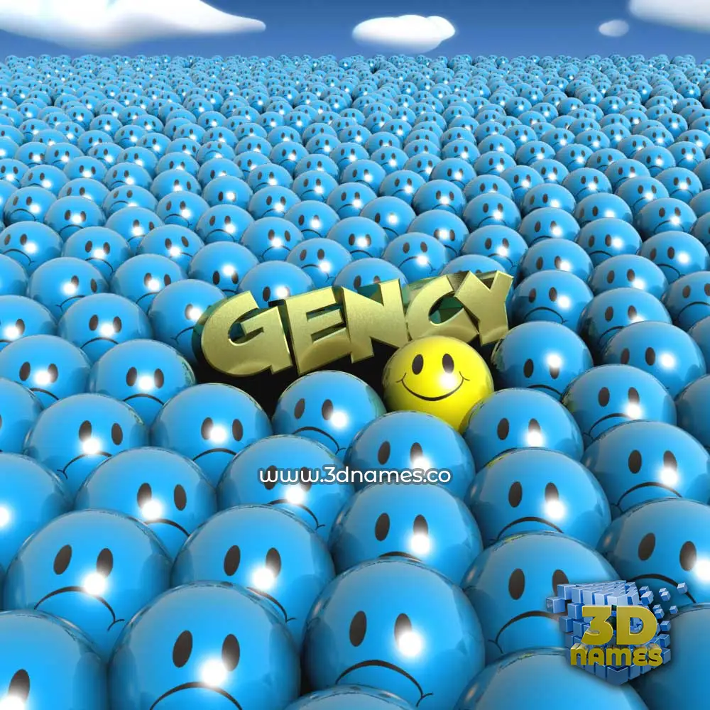 gency in Special Smileys style - 3D name wallpaper