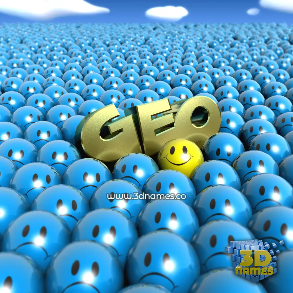 geo in Special Smileys style - 3D name wallpaper